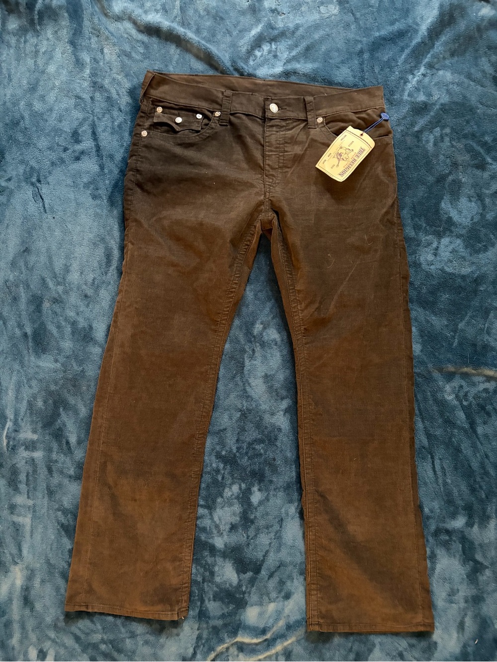 True Religion NWT-Men's “ATV CHARCOAL”Corduroy Pants